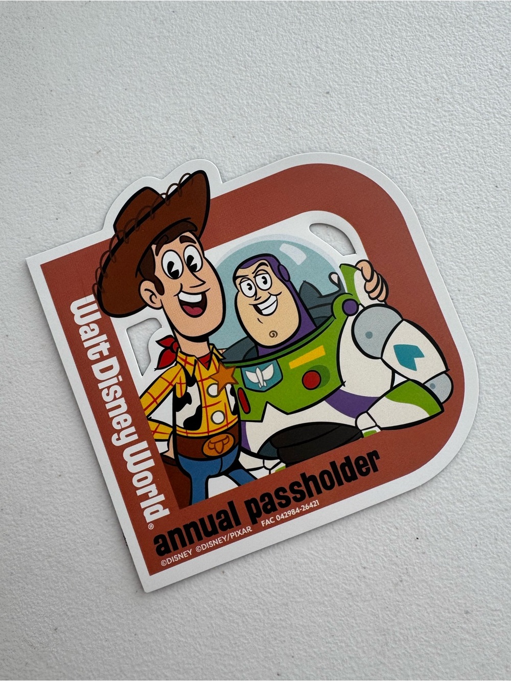 DISNEY | Annual Passholder Woody & Buzz Lightyear Magnet Official WDW Toy Story